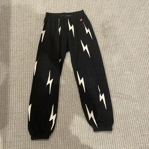 RARE AVIATOR NATION BLACK LIGHTNING BOLT SWEATS🖤